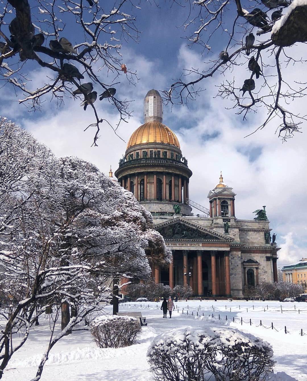 исаакиевский собор зимой